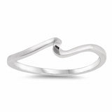 Twisted Wave Band Ring 925 Sterling Silver Choose Color