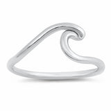 New Design Wave Ring Band Solid 925 Sterling Silver Choose Color