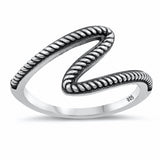 Oxidized Design Abstract Ring Band 925 Sterling Silver Choose Color