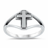 Plain Cross Band Ring 925 Sterling Silver Choose Color