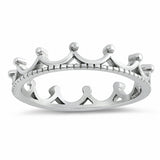 Crown Band Ring 925 Sterling Silver Choose Color