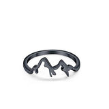 Mountain Band Plain Ring 925 Sterling Silver