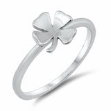 Clover Leaf Band Ring Solid 925 Sterling Silver Choose Color