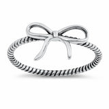 Twisted Cable Braided Bow Band Ring 925 Sterling Silver Choose Color