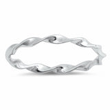 Twisted Band 925 Sterling Silver Choose Color Choose Color