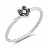 Flower Band Ring 925 Sterling Silver Choose Color