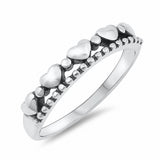 Sideways Heart Ring Band 925 Sterling Silver Choose Color