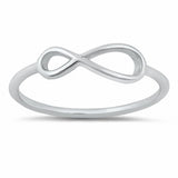 New Design Infinity Band Ring Solid 925 Sterling Silver Choose Color