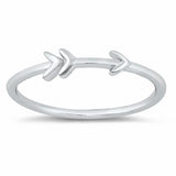 Sideways Arrow Ring Band Solid 925 Sterling Silver Choose Color