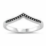Bali Chevron Midi Ring Band Thumb Ring Solid 925 Sterling Silver Choose Color