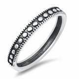 3mm Bali Band Ring Oxidized Design Solid 925 Sterling Silver Choose Color