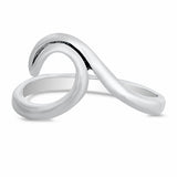 Ocean Beach Wave Ring Band Solid 925 Sterling Silver Choose Color