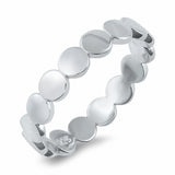 Ball Circles Round 4mm Band Solid 925 Sterling Silver Choose Color