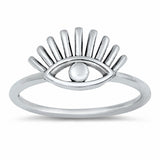 Eye Ring Band 925 Sterling Silver Choose Color