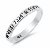 Coordinates 3mm Band Ring 925 Sterling Silver Choose Color