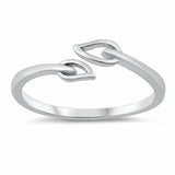 Flower Band Ring Solid 925 Sterling Silver Choose Color