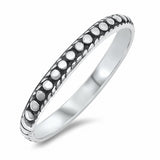 3mm Oxidized Bali Band Ring Solid 925 Sterling Silver Choose Color