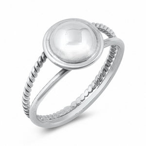 Split Shank Braided Cable Design Ball Circle Ring Band 925 Sterling Silver Choose Color