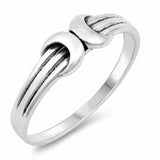 Infinity Moon Ring Band Solid 925 Sterling Silver Choose Color