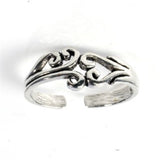 Silver Toe Ring Band Adjustable 925 Sterling Silver (7mm)