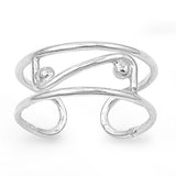 Silver Toe Ring Adjustable Band Fashion Jewelry 925 Sterling Silver (6mm)