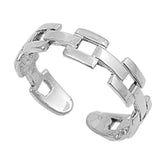 Silver Toe Ring Adjustable Band 925 Sterling Silver (4mm)