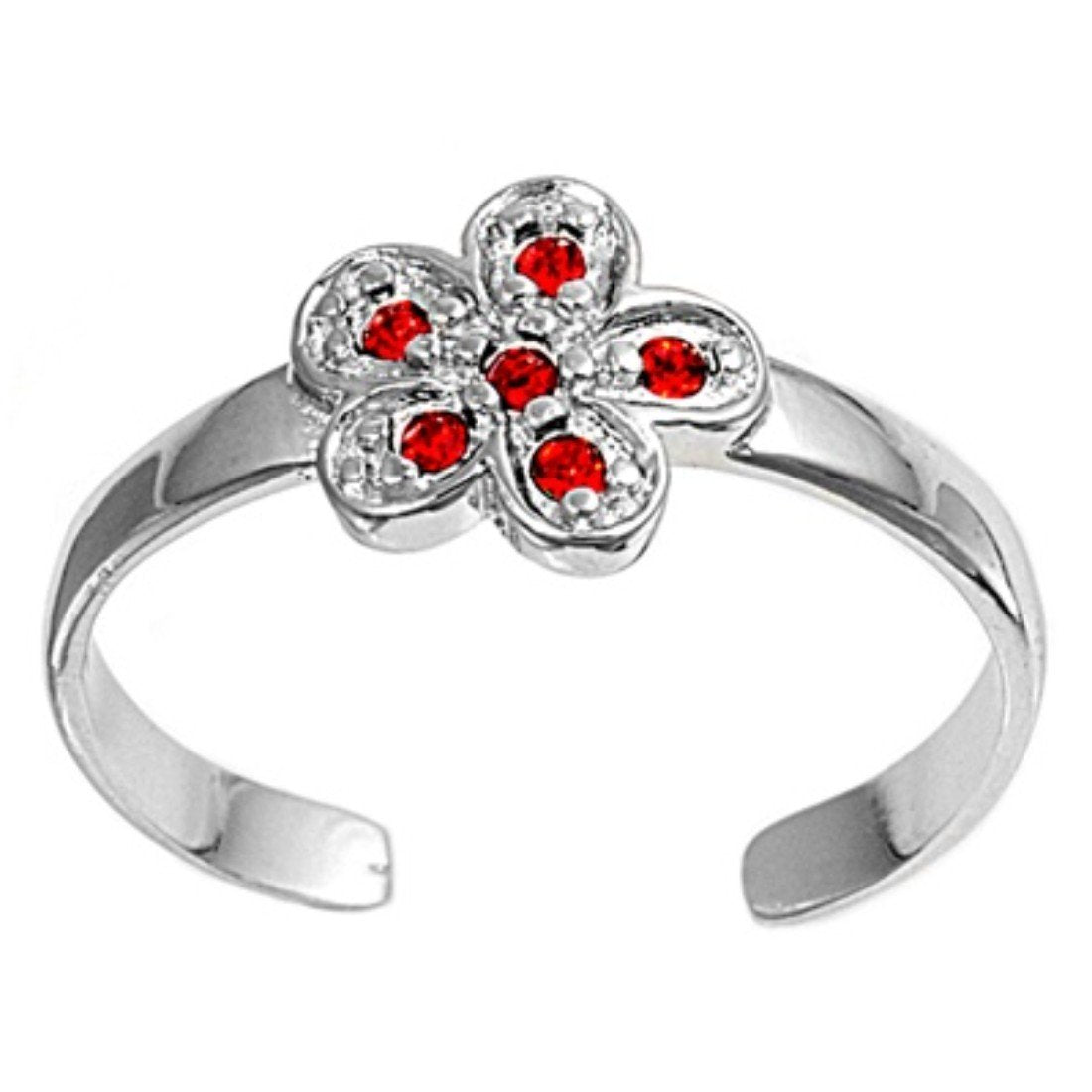 Sterling Silver Floral-Motif Toe Rings (Pair) - Glimmering Petals | NOVICA