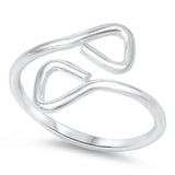 Silver Toe Ring Adjustable Band 925 Sterling Silver (12mm)