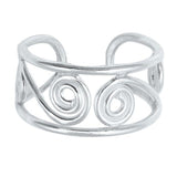 Silver Toe Ring Adjustable Band 925 Sterling Silver (7mm)