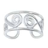 Silver Toe Ring Adjustable Band 925 Sterling Silver (7mm)