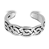 Celtic Toe Ring Adjustable Band Fashion Jewelry 925 Sterling Silver (5mm)