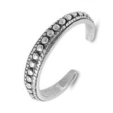 Bali Style Toe Ring Adjustable Band 925 Sterling Silver (3mm)