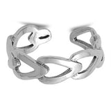 Silver Toe Ring Adjustable Band 925 Sterling Silver (5mm)