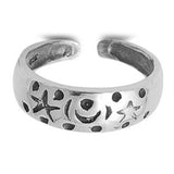 Silver Toe Ring Band Adjustable 925 Sterling Silver (5mm)