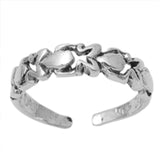 Frog Silver Toe Ring Adjustable Band 925 Sterling Silver (4mm)