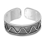 Bali Design Silver Toe Ring Adjustable Band 925 Sterling Silver (5mm)
