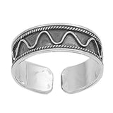 Bali Design Silver Toe Ring Adjustable Band 925 Sterling Silver (5mm)