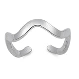 Silver Toe Ring Adjustable Fashion Jewelry 925 Sterling Silver (5mm)