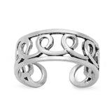 Silver Toe Ring Adjustable Band 925 Sterling Silver (6mm)