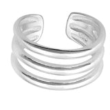 Adjustable Silver Toe Ring Band 925 Sterling Silver (8mm)