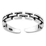 Silver Toe Ring Adjustable Band 925 Sterling Silver (3mm)