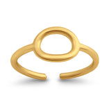 Oval Shape Adjustable Toe Band Ring 925 Sterling Silver (7mm)