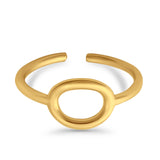 Oval Shape Adjustable Toe Band Ring 925 Sterling Silver (7mm)