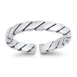 Adjustable Silver Toe Ring Band 925 Sterling Silver For Women (2.5mm)