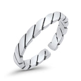 Adjustable Silver Toe Ring Band 925 Sterling Silver For Women (2.5mm)