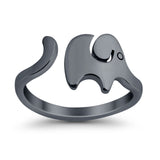 Lucky Elephant Toe Ring Band 925 Sterling Silver (8mm)