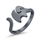 Lucky Elephant Toe Ring Band 925 Sterling Silver (8mm)