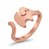 Lucky Elephant Toe Ring Band 925 Sterling Silver (8mm)