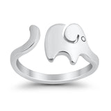 Lucky Elephant Toe Ring Band 925 Sterling Silver (8mm)