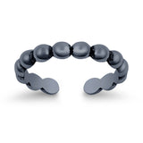 Beads Toe Ring Adjustable Band 925 Sterling Silver (3mm)